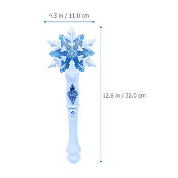 Light Up Glow Snowflake Ραβδί Kid Girl Cosplay Light Up Snowflake Wand Glow Snow Stick Glow Stick Πριγκίπισσα Βασίλισσα Ραβδί παιχνιδιού ρόλων