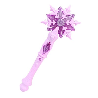 Light Up Glow Snowflake Wand Kid Girl Cosplay Light Up Snowflake Wand Glow Snow Stick Glow Stick Princess Queen Role Play Wand