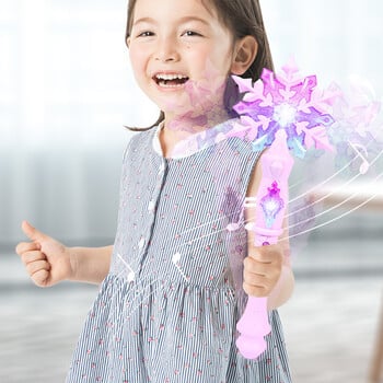 Light Up Glow Snowflake Ραβδί Kid Girl Cosplay Light Up Snowflake Wand Glow Snow Stick Glow Stick Πριγκίπισσα Βασίλισσα Ραβδί παιχνιδιού ρόλων