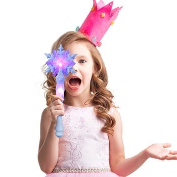 Light Up Glow Snowflake Ραβδί Kid Girl Cosplay Light Up Snowflake Wand Glow Snow Stick Glow Stick Πριγκίπισσα Βασίλισσα Ραβδί παιχνιδιού ρόλων