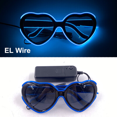 Fluoreszkáló világító napszemüvegek LED világító diszkószemüvegek könnyű leánybúcsú kellékekkel Neon villogó szemüvegek szemüveg kellékek