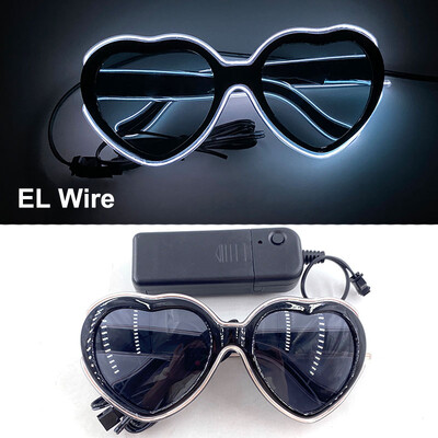 Fluoreszkáló világító napszemüvegek LED világító diszkószemüvegek könnyű leánybúcsú kellékekkel Neon villogó szemüvegek szemüveg kellékek