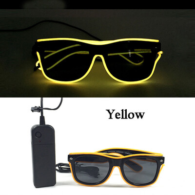 Fluoreszkáló világító napszemüvegek LED világító diszkószemüvegek könnyű leánybúcsú kellékekkel Neon villogó szemüvegek szemüveg kellékek