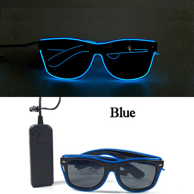 Fluoreszkáló világító napszemüvegek LED világító diszkószemüvegek könnyű leánybúcsú kellékekkel Neon villogó szemüvegek szemüveg kellékek