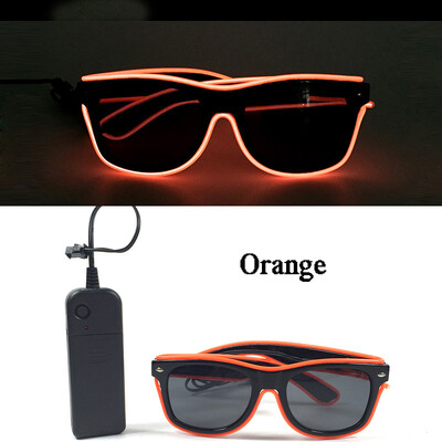 Fluoreszkáló világító napszemüvegek LED világító diszkószemüvegek könnyű leánybúcsú kellékekkel Neon villogó szemüvegek szemüveg kellékek