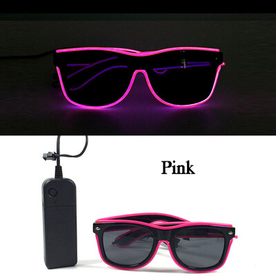 Fluoreszkáló világító napszemüvegek LED világító diszkószemüvegek könnyű leánybúcsú kellékekkel Neon villogó szemüvegek szemüveg kellékek