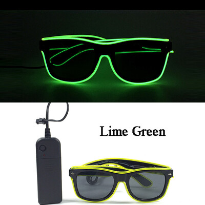 Fluoreszkáló világító napszemüvegek LED világító diszkószemüvegek könnyű leánybúcsú kellékekkel Neon villogó szemüvegek szemüveg kellékek