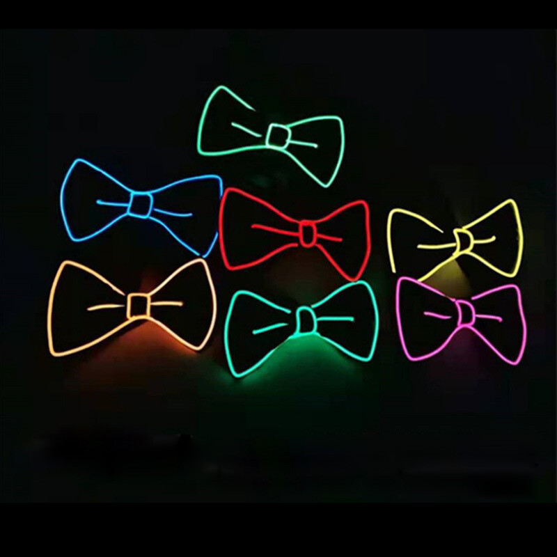 Vīriešu kvēlojošs tauriņš EL stieple Neona LED gaismas ballīte Halovīni Ziemassvētki Gaismas apgaismojums Dekorācijas Bāra Klubs Skatuves Rekvizīti Apģērbs