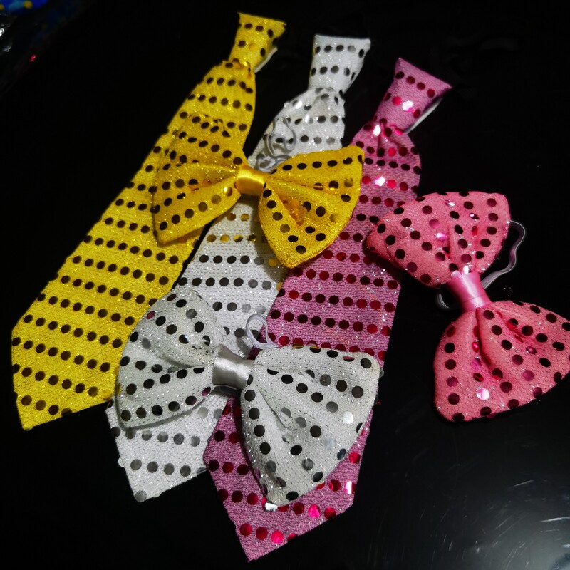 10 gab. Gaismas kaklasaite LED zibspuldzes kaklasaite Iedegas tauriņš Kaklasaite Gaismas sequins tauriņš Rave ballīte dāvana 3 mirgojošas gaismas iestatījumi