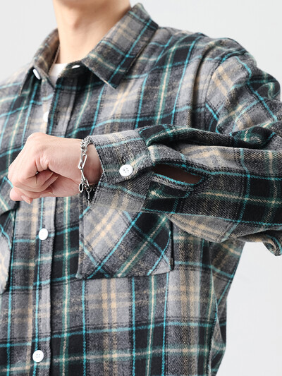 Lielizmēra 8xl 7xl rūtains krekls Vīriešu ziemas biezi vintage flaneļa garām piedurknēm liela izmēra 6xl brīvi vīriešu ikdienas maigi kleitu krekli