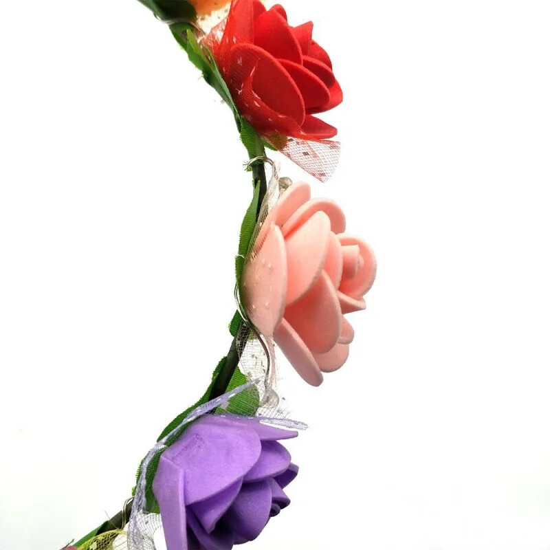 Γυναίκες Κορίτσια Νύφη LED που αναβοσβήνει Τεχνητό στεφάνι κεφαλόδεσμο γιρλάντα Φεστιβάλ Πάρτι Γάμος Γενέθλια Cosplay Halloween Χριστούγεννα