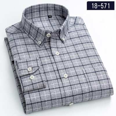 Jaunums kreklā 100% kokvilnas slīpēšanas krekli ar garām piedurknēm vīriešiem slim piegriezuma ikdienišķs vienkāršs krekls elegants vienas kabatas kurtu zoba apģērbs