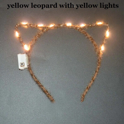 Sievietes, meitenes, LED mirgojošs kaķis lapsas ausis, matu stīpa, mirdzoša stīga, gaismiņas, galvas saite, ballīte kāzu dzimšanas diena, kosplejs Halovīni, Ziemassvētki