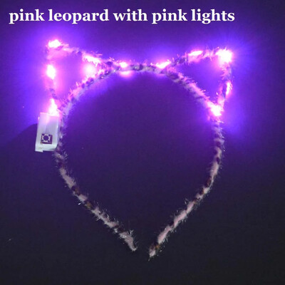 Sievietes, meitenes, LED mirgojošs kaķis lapsas ausis, matu stīpa, mirdzoša stīga, gaismiņas, galvas saite, ballīte kāzu dzimšanas diena, kosplejs Halovīni, Ziemassvētki