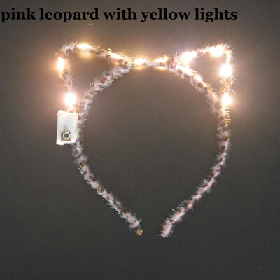 Sievietes, meitenes, LED mirgojošs kaķis lapsas ausis, matu stīpa, mirdzoša stīga, gaismiņas, galvas saite, ballīte kāzu dzimšanas diena, kosplejs Halovīni, Ziemassvētki