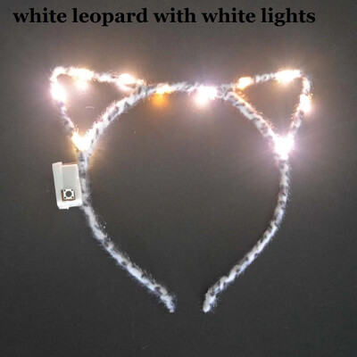 Sievietes, meitenes, LED mirgojošs kaķis lapsas ausis, matu stīpa, mirdzoša stīga, gaismiņas, galvas saite, ballīte kāzu dzimšanas diena, kosplejs Halovīni, Ziemassvētki