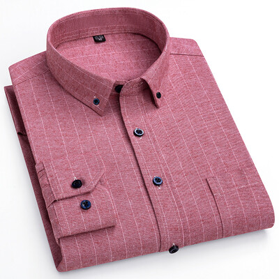 Jauni vīriešu rūtaini krekli ar garām piedurknēm tīras kokvilnas regulāra piegriezuma mīksta ērta ikdienas flaneļa krekls vīriešu apģērbi lielizmēra 7XL 6XL