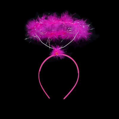 Pieaugušie, bērni, rozā, balti, spalvu eņģelis, galvas saite, gredzens, vainags, dāvana dzimšanas dienas ballītei, kospleja kostīms, Ziemassvētku helovīna