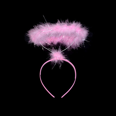 Pieaugušie, bērni, rozā, balti, spalvu eņģelis, galvas saite, gredzens, vainags, dāvana dzimšanas dienas ballītei, kospleja kostīms, Ziemassvētku helovīna