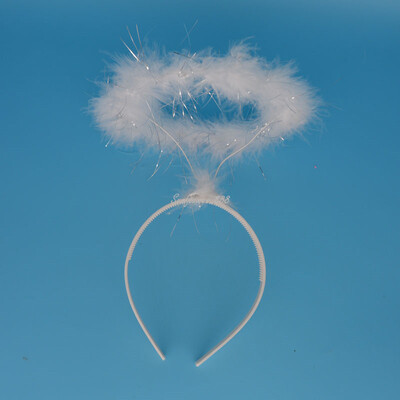 Pieaugušie, bērni, rozā, balti, spalvu eņģelis, galvas saite, gredzens, vainags, dāvana dzimšanas dienas ballītei, kospleja kostīms, Ziemassvētku helovīna