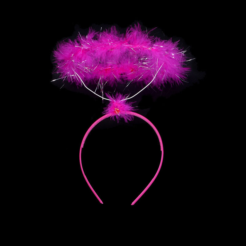 Pieaugušie, bērni, rozā, balti, spalvu eņģelis, galvas saite, gredzens, vainags, dāvana dzimšanas dienas ballītei, kospleja kostīms, Ziemassvētku helovīna