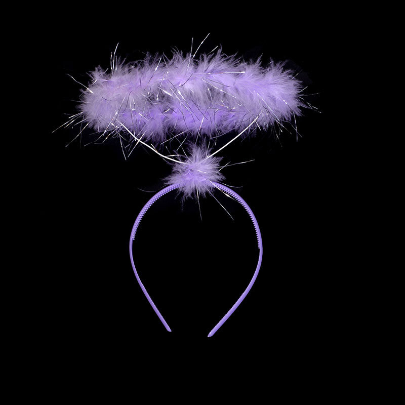 Pieaugušie, bērni, rozā, balti, spalvu eņģelis, galvas saite, gredzens, vainags, dāvana dzimšanas dienas ballītei, kospleja kostīms, Ziemassvētku helovīna