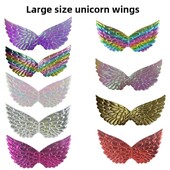 Angel Wings bērnu vienradzis dzimšanas dienas svinību kleita Mini kleita ar aksesuāriem liela izmēra 60 cm auduma materiāls ballītēm