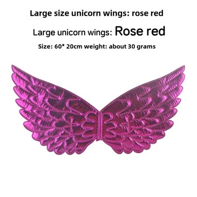 Angel Wings bērnu vienradzis dzimšanas dienas svinību kleita Mini kleita ar aksesuāriem liela izmēra 60 cm auduma materiāls ballītēm