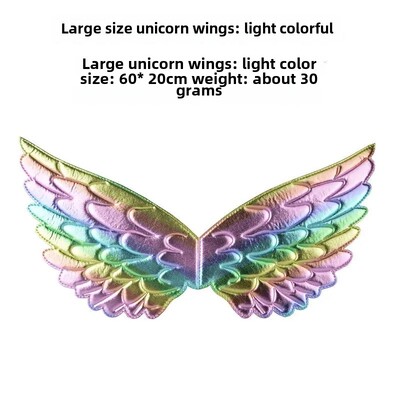 Angel Wings bērnu vienradzis dzimšanas dienas svinību kleita Mini kleita ar aksesuāriem liela izmēra 60 cm auduma materiāls ballītēm