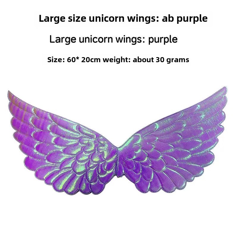 Angel Wings bērnu vienradzis dzimšanas dienas svinību kleita Mini kleita ar aksesuāriem liela izmēra 60 cm auduma materiāls ballītēm