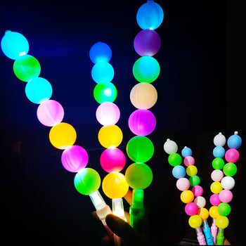 Light Up Stick Неонови парти светещи пръчици Led Candied Haws 5PCS Светещи в тъмното Консумативи за сватбени партита Къмпинг за рожден ден 3 светлинни режима