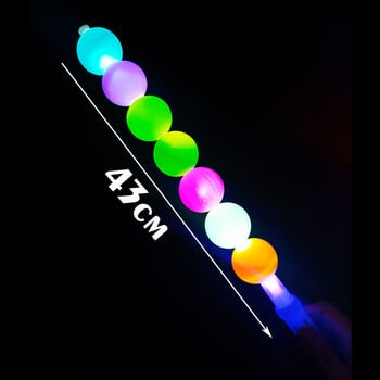 Light Up Stick Неонови парти светещи пръчици Led Candied Haws 5PCS Светещи в тъмното Консумативи за сватбени партита Къмпинг за рожден ден 3 светлинни режима