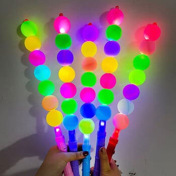 Light Up Stick Неонови парти светещи пръчици Led Candied Haws 5PCS Светещи в тъмното Консумативи за сватбени партита Къмпинг за рожден ден 3 светлинни режима