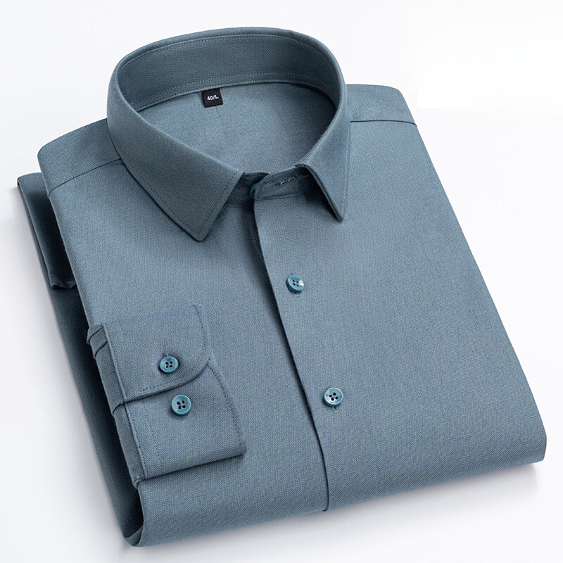 Jauns krekls luksusa augstumā augstas kvalitātes vilnas krekli ar garām piedurknēm vīriešiem slim fit formāls krekls mīksts dizaineru topi rūtaini biroja apģērbi