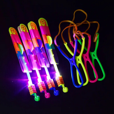 2023 Jucărie uimitoare de lumină Elicopter strălucitor Slingshot Led Săgeată Rachetă Elicopter Jucărie zburătoare Petrecere pentru copii Cadou de aniversare