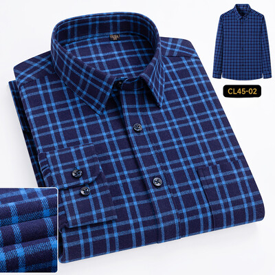 Nauji plius dydžio marškiniai 100% medvilnės marškiniai ilgomis rankovėmis vyrams ploni laisvalaikio marškiniai elegantiški paprasti marškiniai minkšti biuro languoti drabužiai