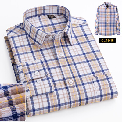 Nauji plius dydžio marškiniai 100% medvilnės marškiniai ilgomis rankovėmis vyrams ploni laisvalaikio marškiniai elegantiški paprasti marškiniai minkšti biuro languoti drabužiai