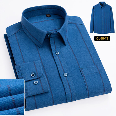 Nauji plius dydžio marškiniai 100% medvilnės marškiniai ilgomis rankovėmis vyrams ploni laisvalaikio marškiniai elegantiški paprasti marškiniai minkšti biuro languoti drabužiai