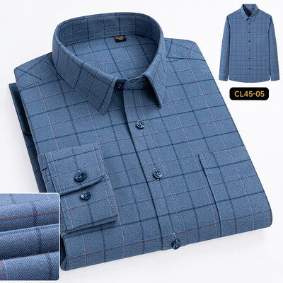 Nauji plius dydžio marškiniai 100% medvilnės marškiniai ilgomis rankovėmis vyrams ploni laisvalaikio marškiniai elegantiški paprasti marškiniai minkšti biuro languoti drabužiai