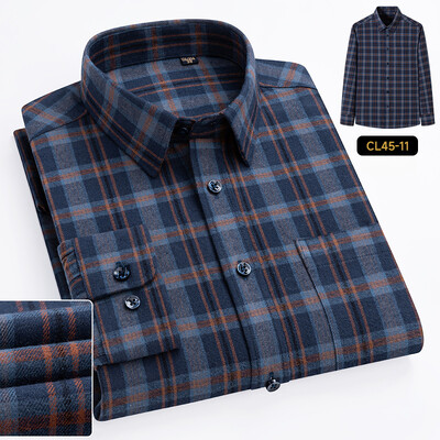 Nauji plius dydžio marškiniai 100% medvilnės marškiniai ilgomis rankovėmis vyrams ploni laisvalaikio marškiniai elegantiški paprasti marškiniai minkšti biuro languoti drabužiai
