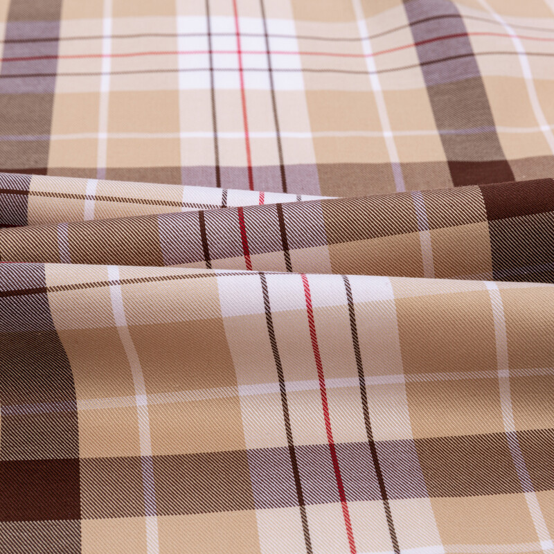 Ανδρικό, ευέλικτο, μαλακό μοντάλ βαμβακερό καρό πουκάμισο, μακρυμάνικο, άνετο ριγέ καρό πουκάμισο με κουμπιά