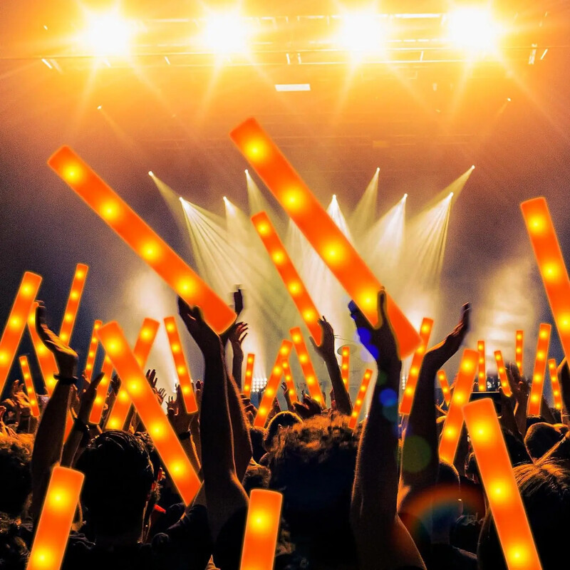 10/30 bucăți LED-uri Bețișoare de spumă decorațiuni de halloween Tub de urale portocalii Bețișoare de spumă strălucitoare pentru decorațiuni de vacanță pentru nuntă