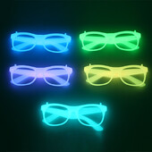 2024 m. 5vnt Šviečiantys akiniai Šviečiantys akiniai nuo saulės su šviesiai neonine fluorescencine dekoratyvine juosta Dovana suaugusiems vaikams gimtadienio proga