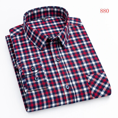 Νέα φανέλα καρό πουκάμισα για άντρες Ανοιξιάτικο βαμβακερό Easy Care Μη σιδερένιο μακρυμάνικο casual ρούχα Επιχειρηματικά έξυπνα φόρεμα τοπ πουκάμισα