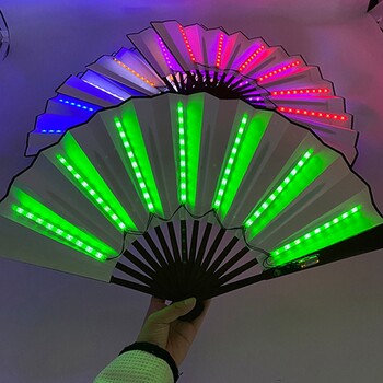 Glow Folding Led Fan Led Glasses Dancing Light Fan Night Show Halloween Christmas Rave Festival Аксесоари Glow Party Supplies