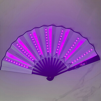 Švytinti sulankstoma LED ventiliatoriaus LED akiniai šokių šviesos gerbėjų naktinis šou Helovinas Kalėdų reivo festivalio priedai Švytinčios vakarėlio reikmenys