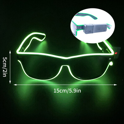 Švytinti sulankstoma LED ventiliatoriaus LED akiniai šokių šviesos gerbėjų naktinis šou Helovinas Kalėdų reivo festivalio priedai Švytinčios vakarėlio reikmenys