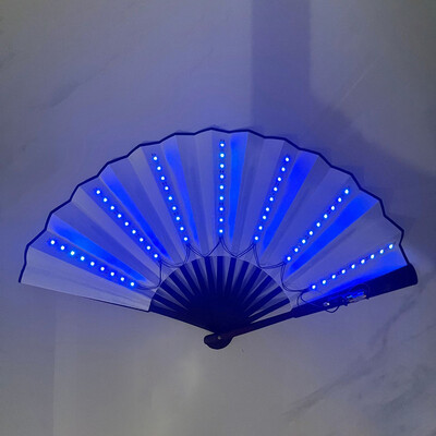 Švytinti sulankstoma LED ventiliatoriaus LED akiniai šokių šviesos gerbėjų naktinis šou Helovinas Kalėdų reivo festivalio priedai Švytinčios vakarėlio reikmenys