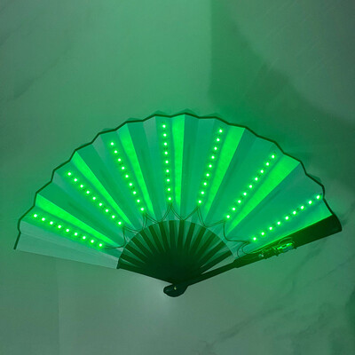 Švytinti sulankstoma LED ventiliatoriaus LED akiniai šokių šviesos gerbėjų naktinis šou Helovinas Kalėdų reivo festivalio priedai Švytinčios vakarėlio reikmenys