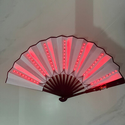 Švytinti sulankstoma LED ventiliatoriaus LED akiniai šokių šviesos gerbėjų naktinis šou Helovinas Kalėdų reivo festivalio priedai Švytinčios vakarėlio reikmenys